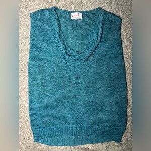 Teal Cowl Neck Sweater